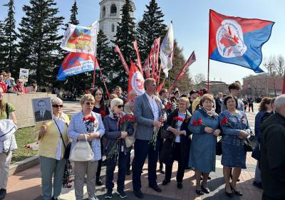 Профактив Иркутской области принял участие в митинге в часть Дня Победы
