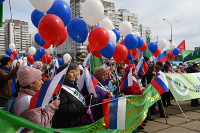 Профсоюзные митинги, собрания трудовых коллективов и возложение цветов  прошли в Иркутской области 1 мая